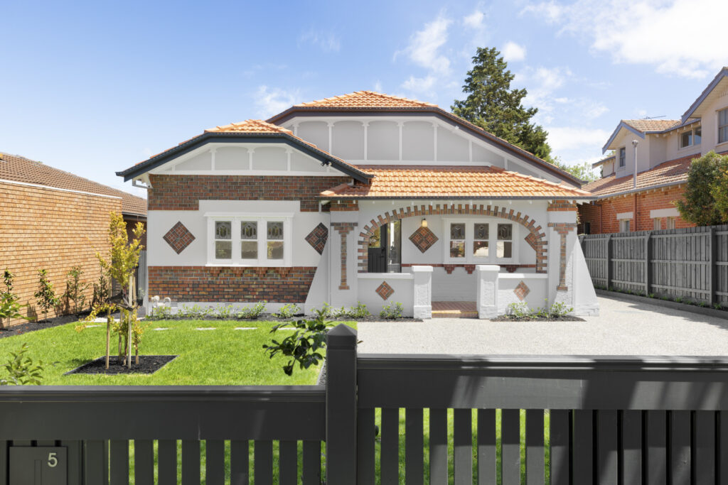 Heritage home extension and renovation Bentleigh – front facade